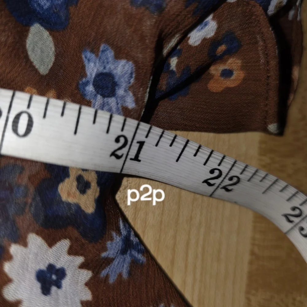 INC International Concepts Floral Blouse Medium #BL8 - Picture 8 of 8